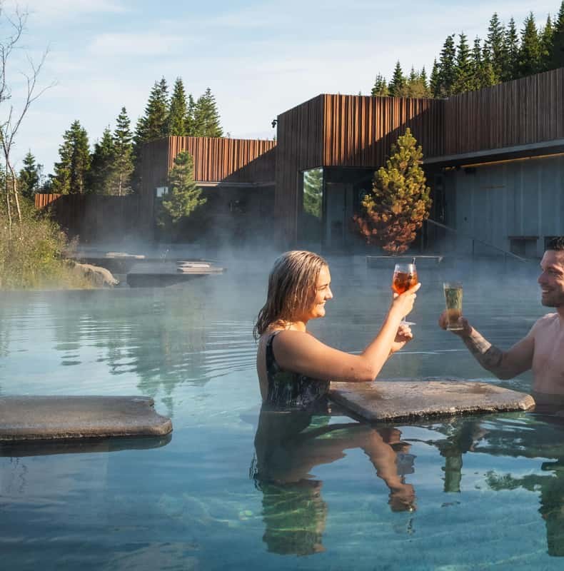 Akureyri: Admission to Forest Lagoon with Towel and Drink